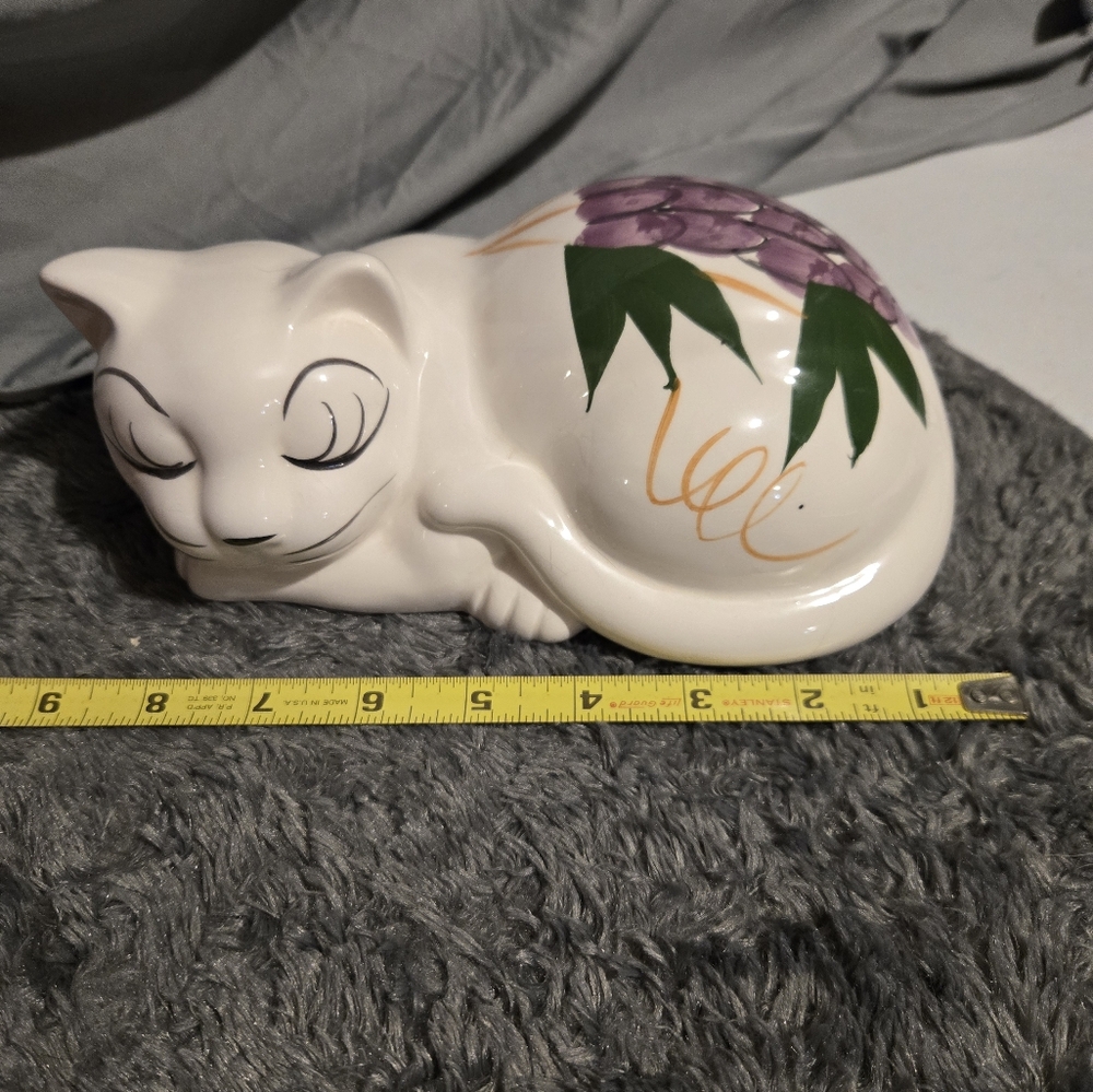 Sleeping cat ceramic figure - Picture 8 of 9